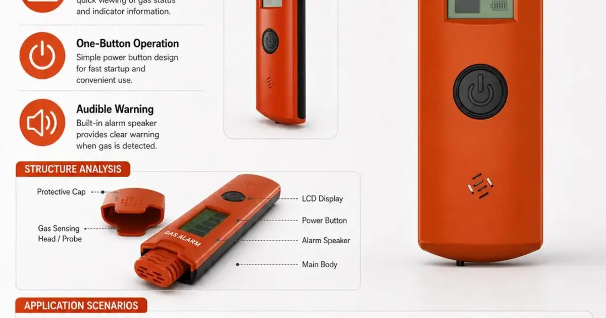 Combustible gas detector for indoor gas safety monitoring