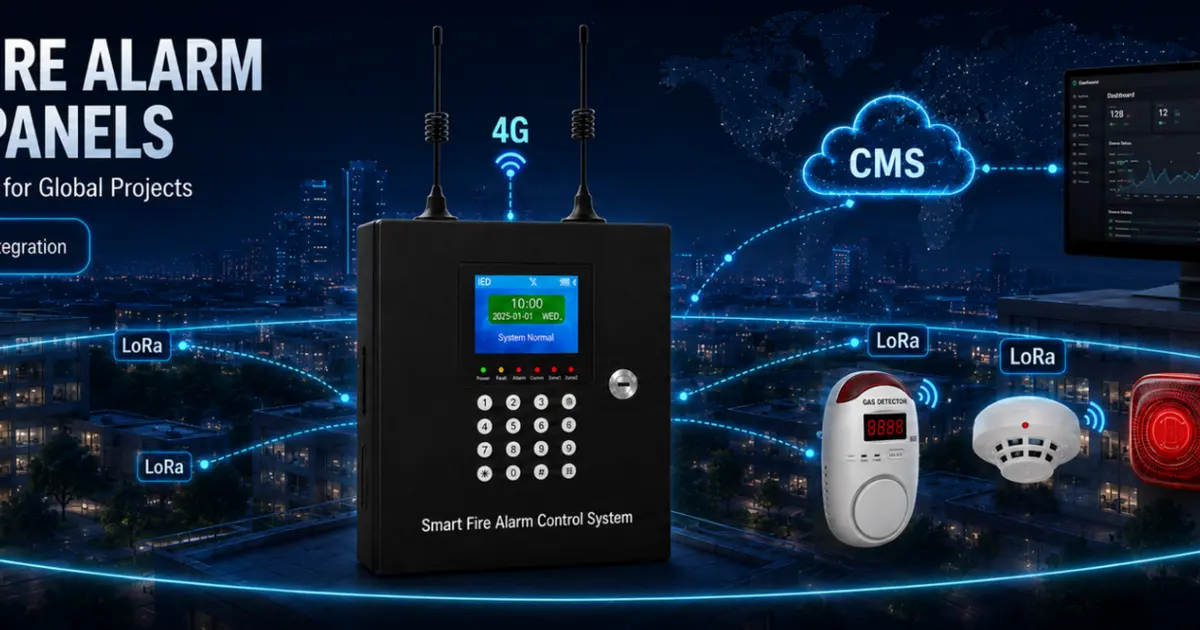 LoRa wireless fire alarm system for a multi-storey building