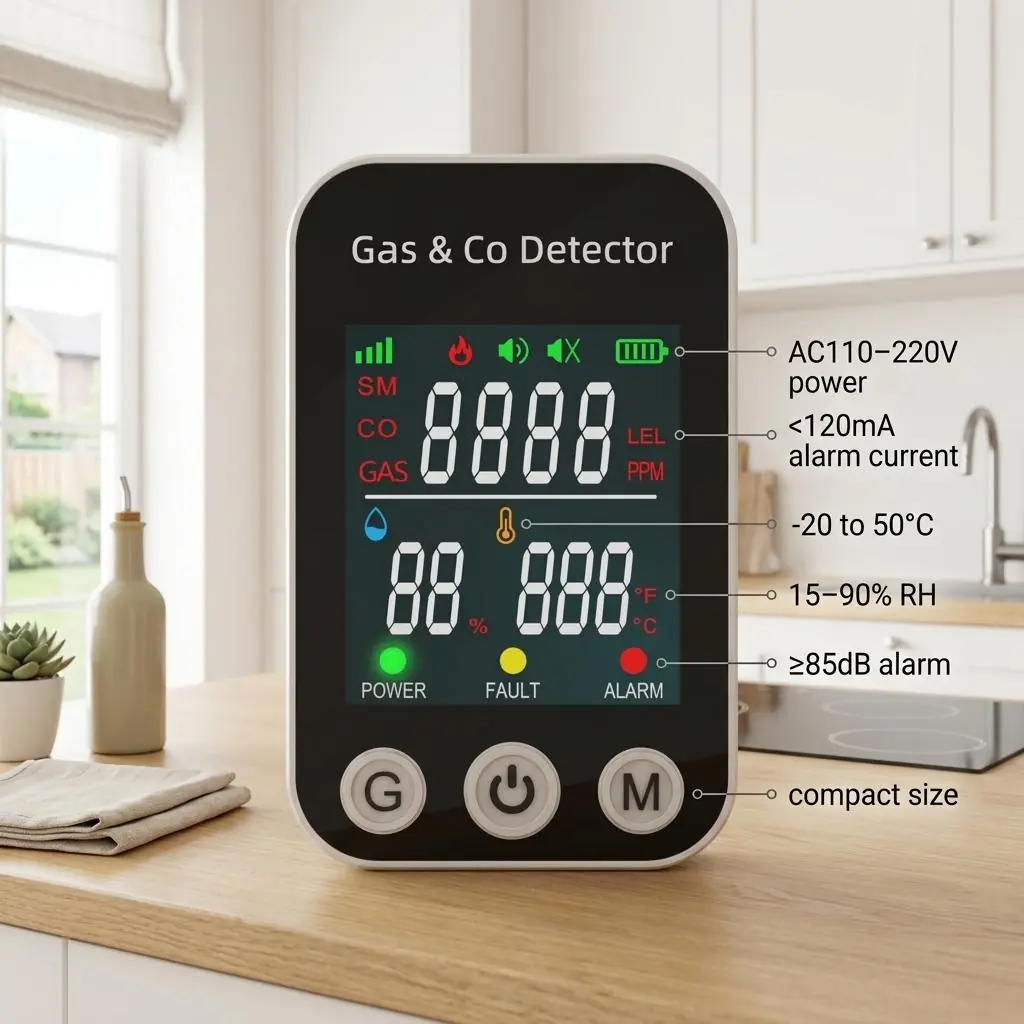 PA-GC02 Digital Gas and CO Detector