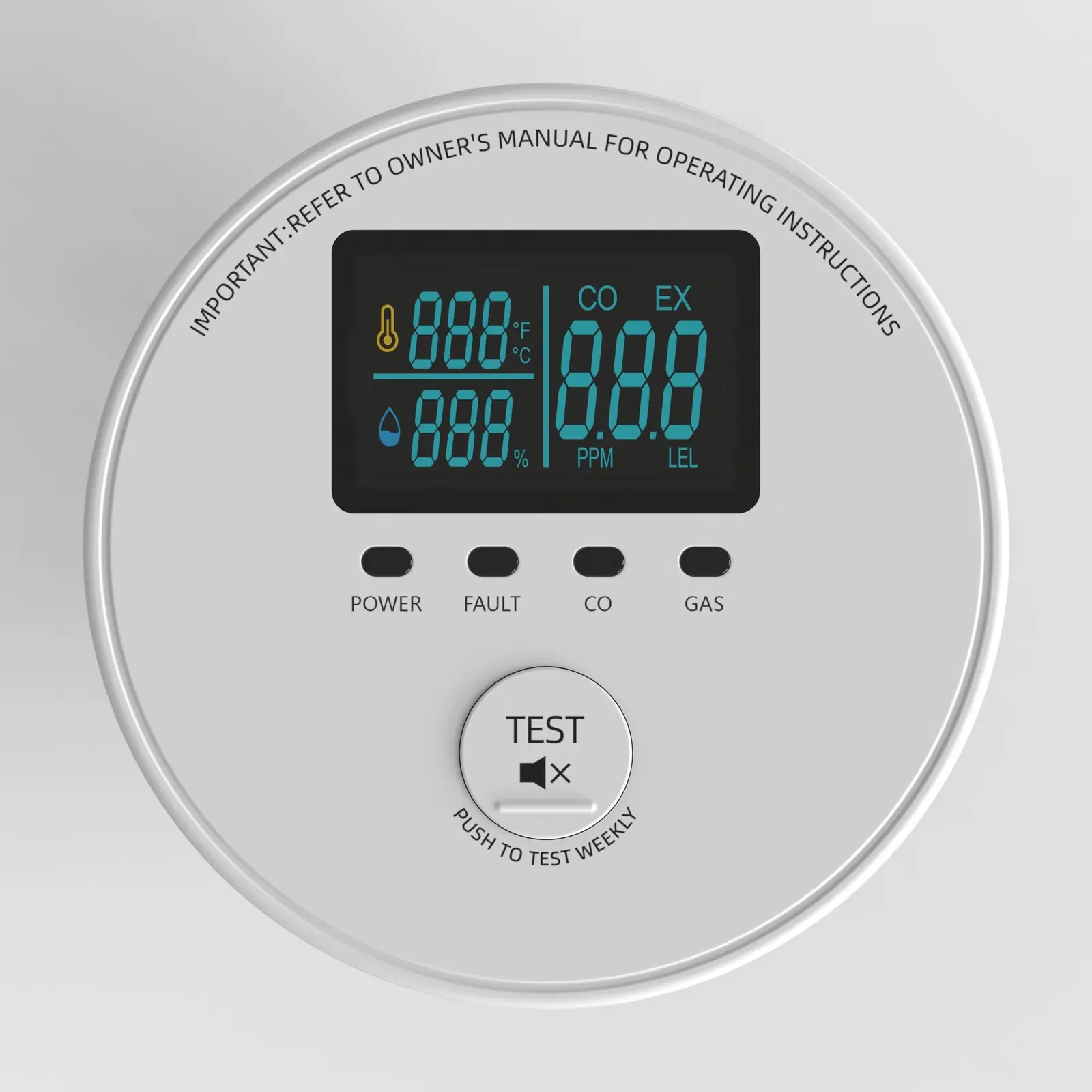 PA-GC03 Round Gas and CO Detector