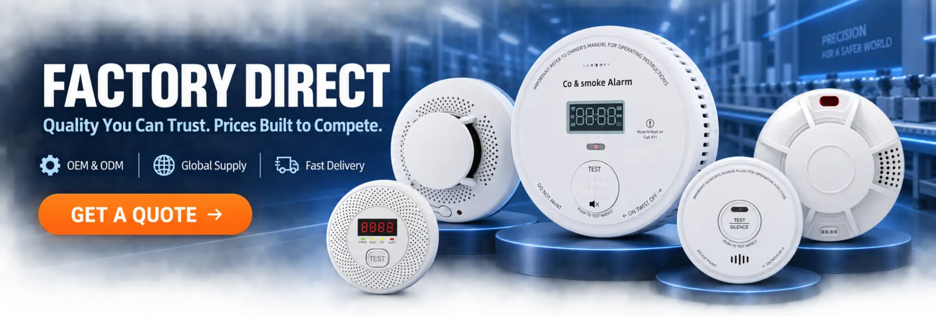 MIRO combustible gas and carbon monoxide alarms