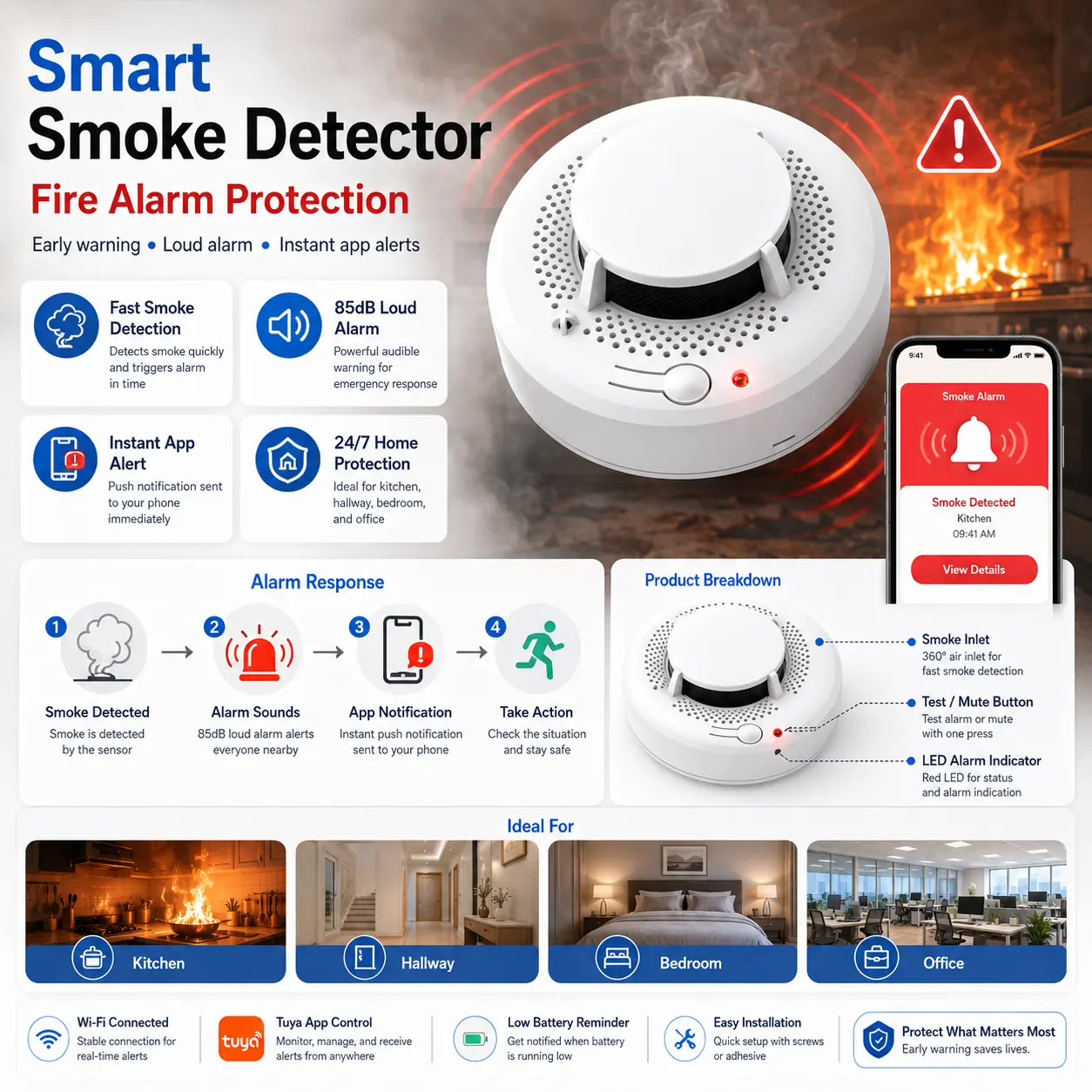 PS818 Smoke Detector product image 4