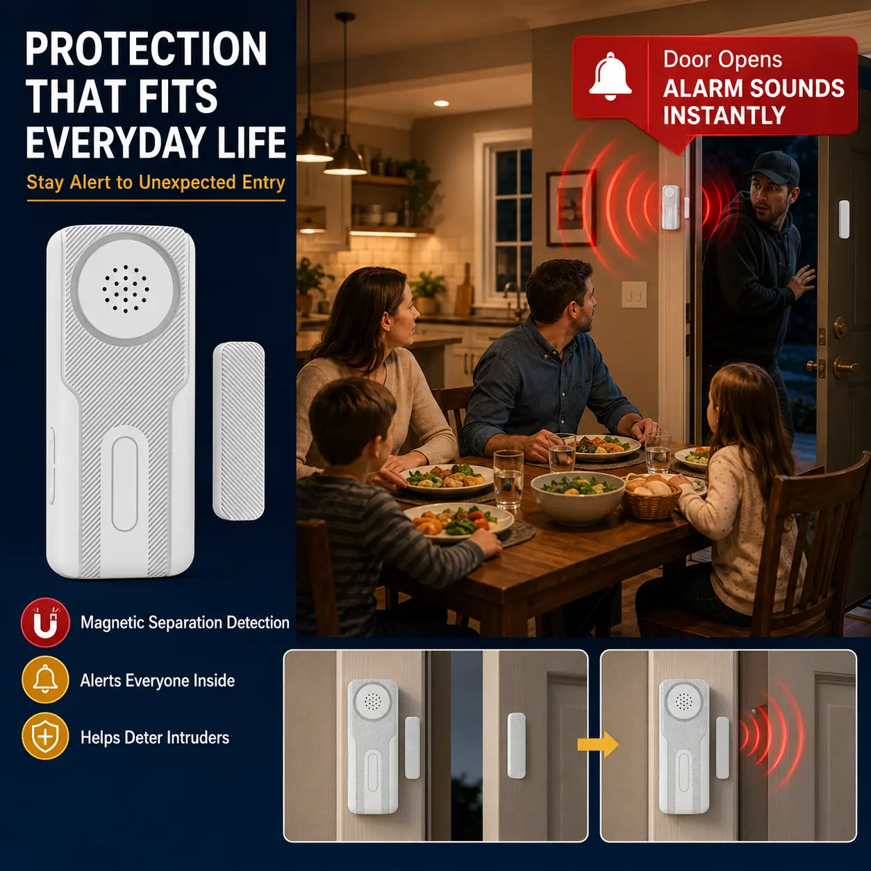 PA-DC01 Wi-Fi Door Sensor with Local Chime product image 1