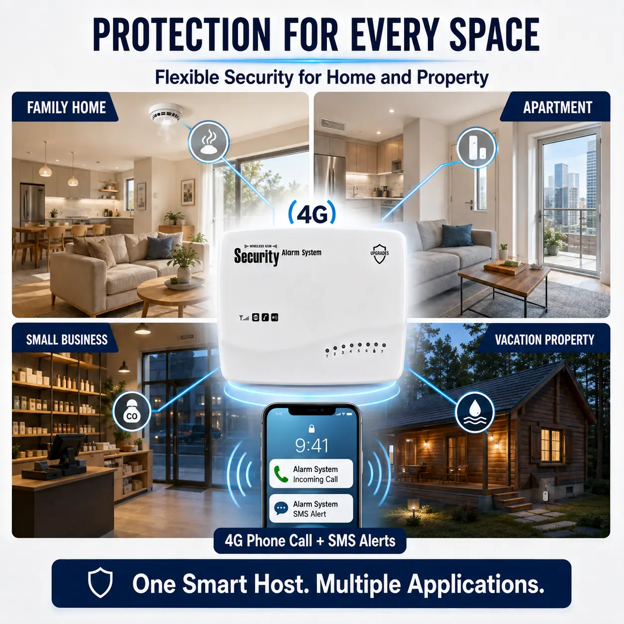 PS-G62 4G Wired Security Alarm Panel product image 2