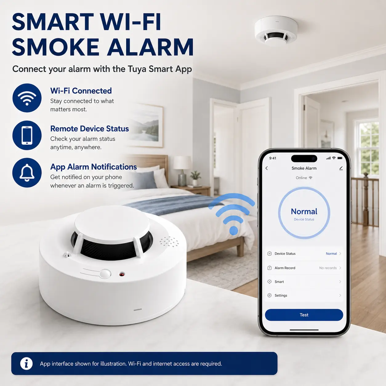 PS-817WIFI Smoke Detector product image 1
