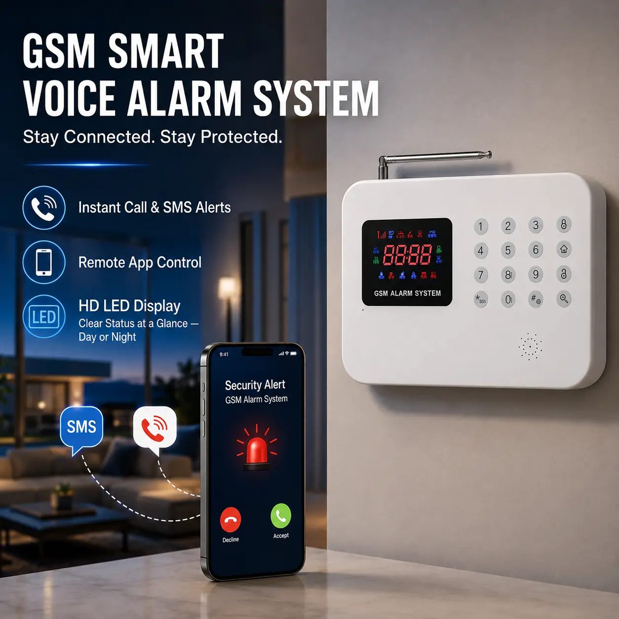 PS-G61 4G GSM Alarm Control Panel product image 4