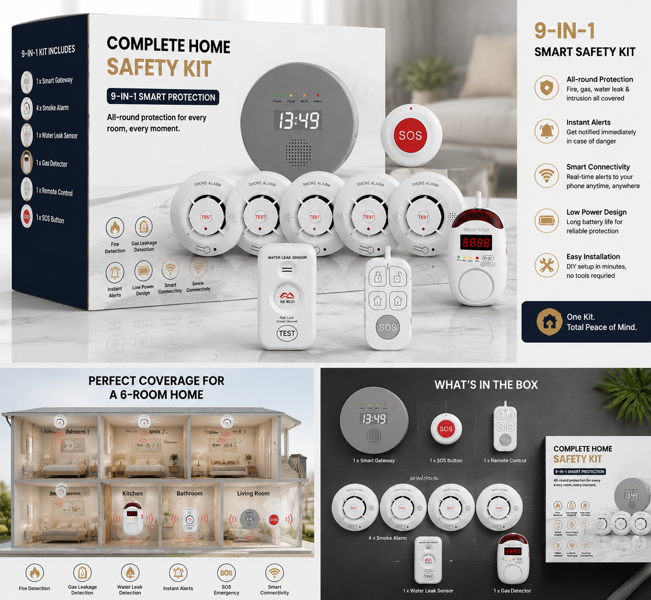 MIRO W51 Wireless Smoke Alarm System Kit product detail 7
