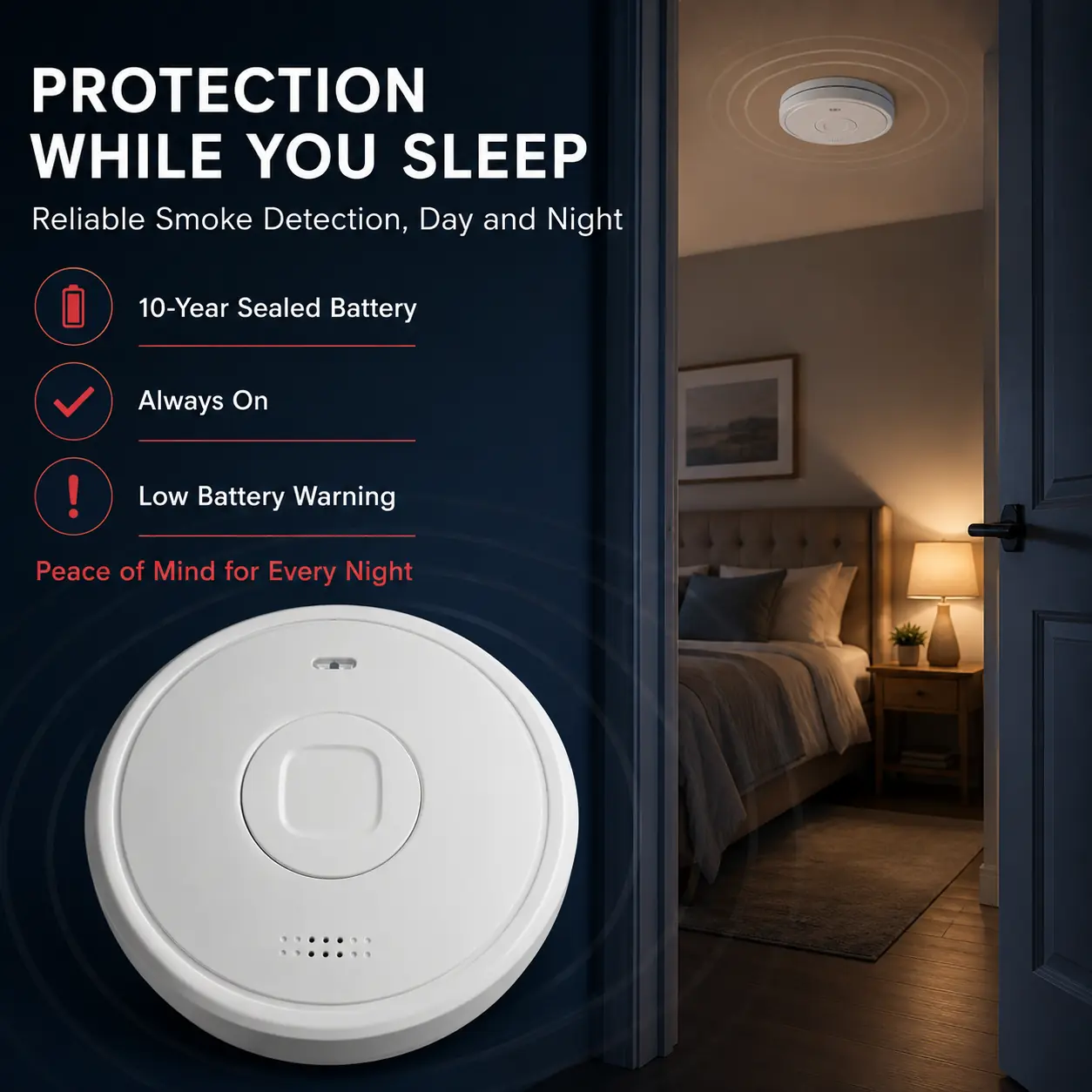 PS-826 10-Year Photoelectric Smoke Alarm product image 4