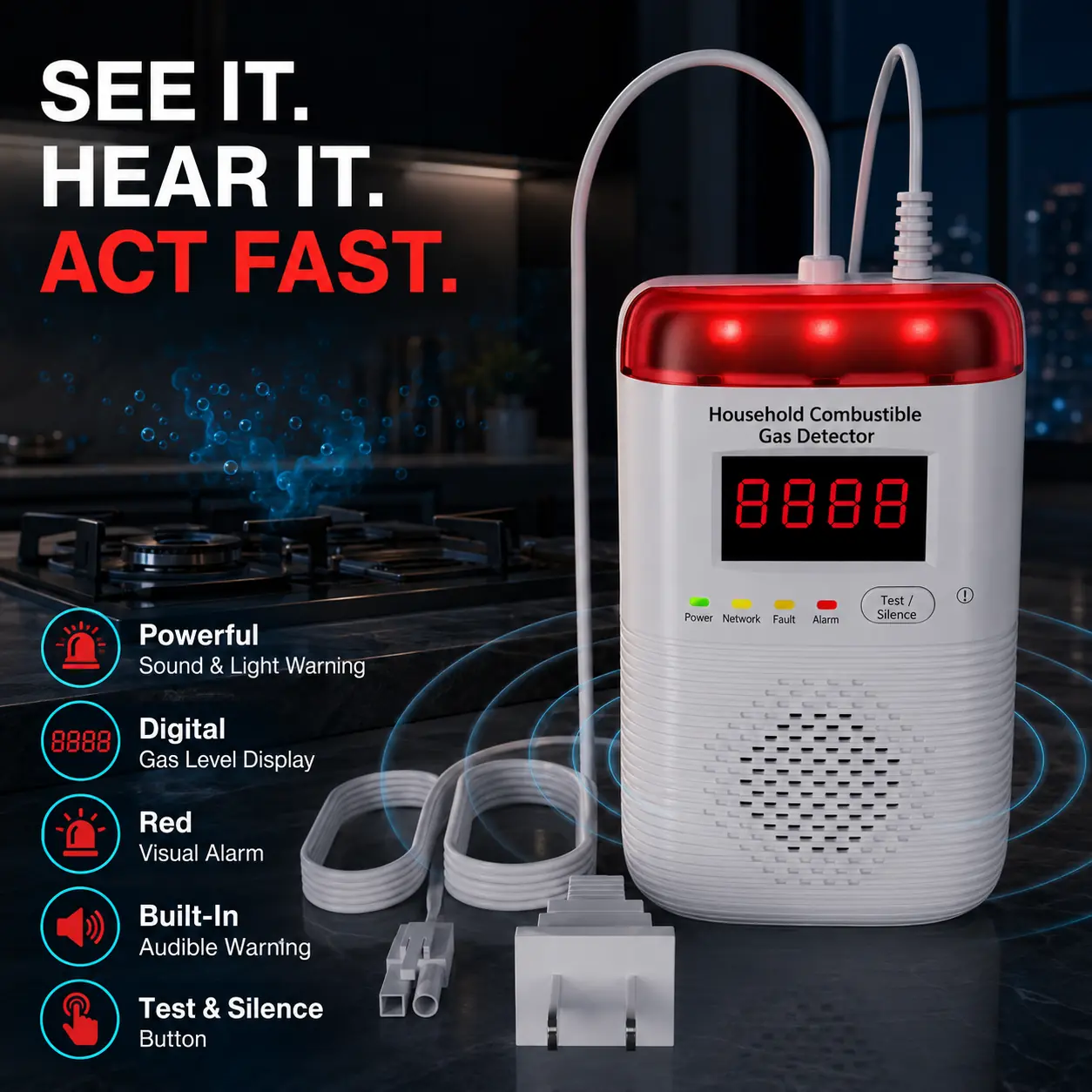 PA-GD05 Gas Detector with Drive Cable