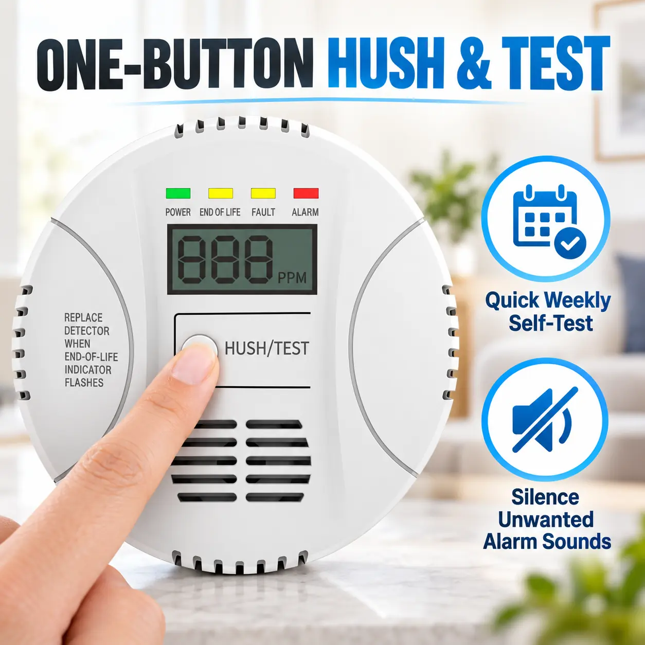 Round LCD Gas Detector