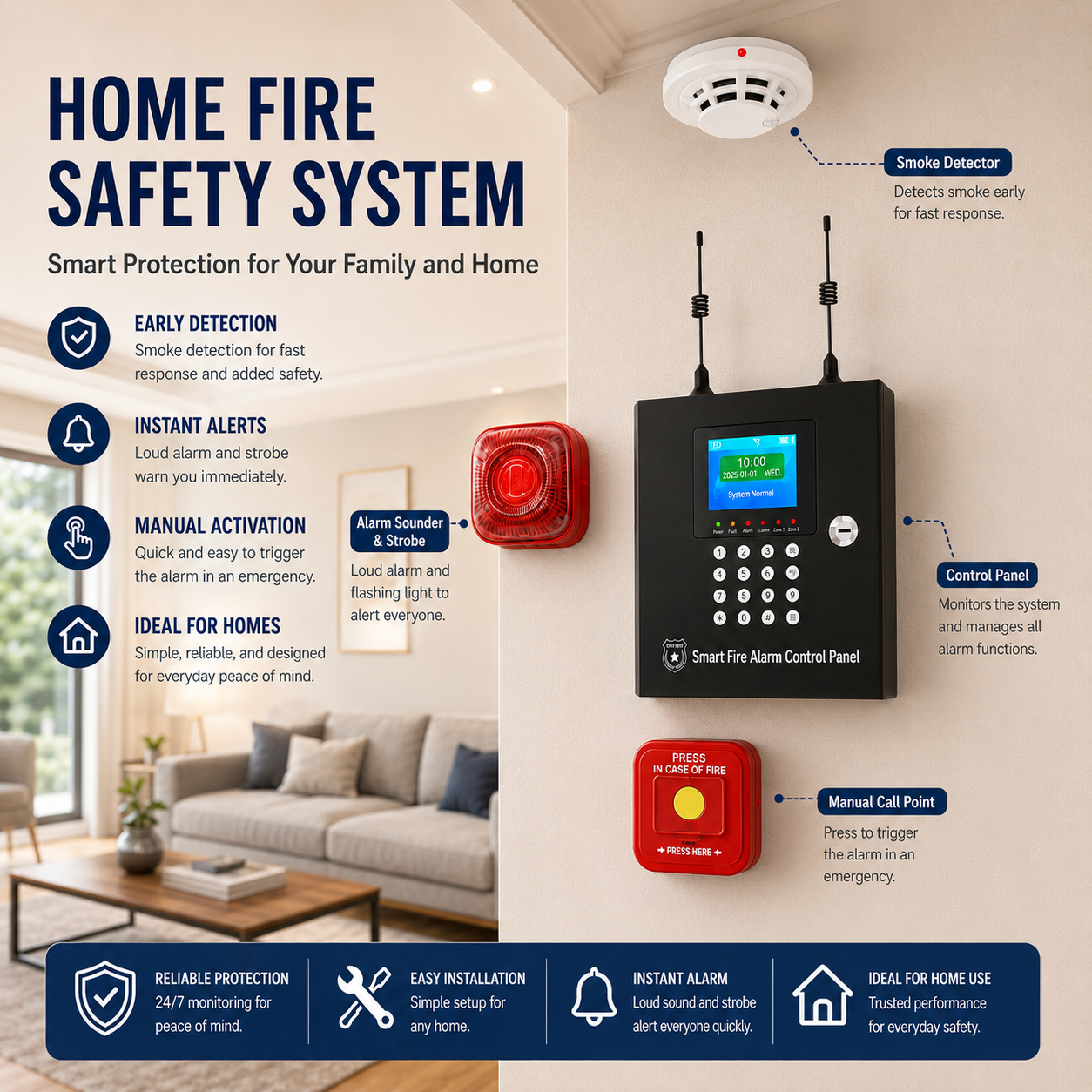 addressable fire alarm panel
