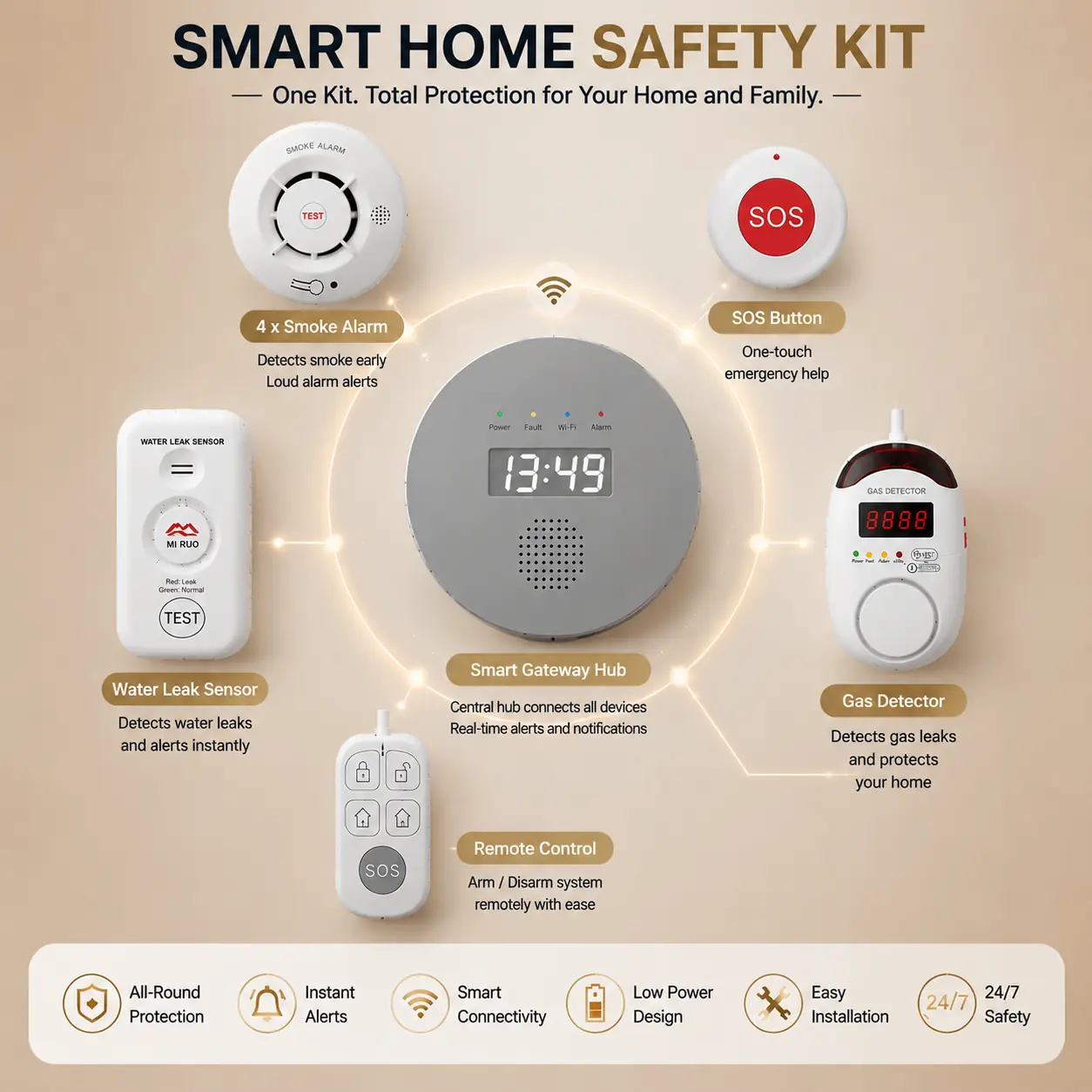 SHS-TUYA Tuya Smart Home Security Kit product image 3