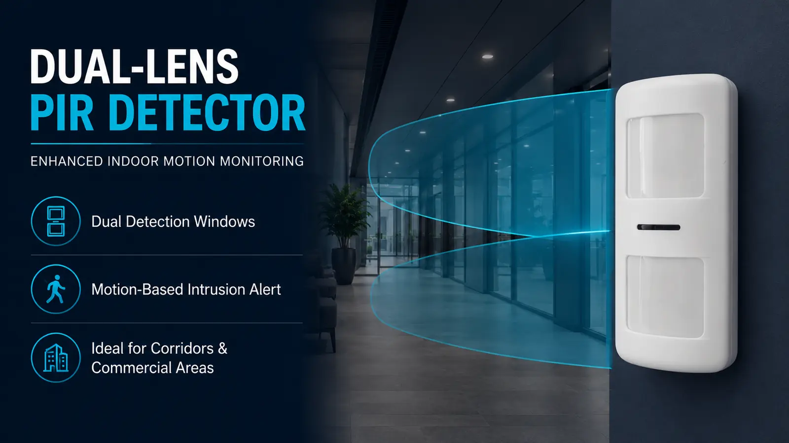 PA-PIR03 Dual-Window Wireless PIR Motion Detector product image 1