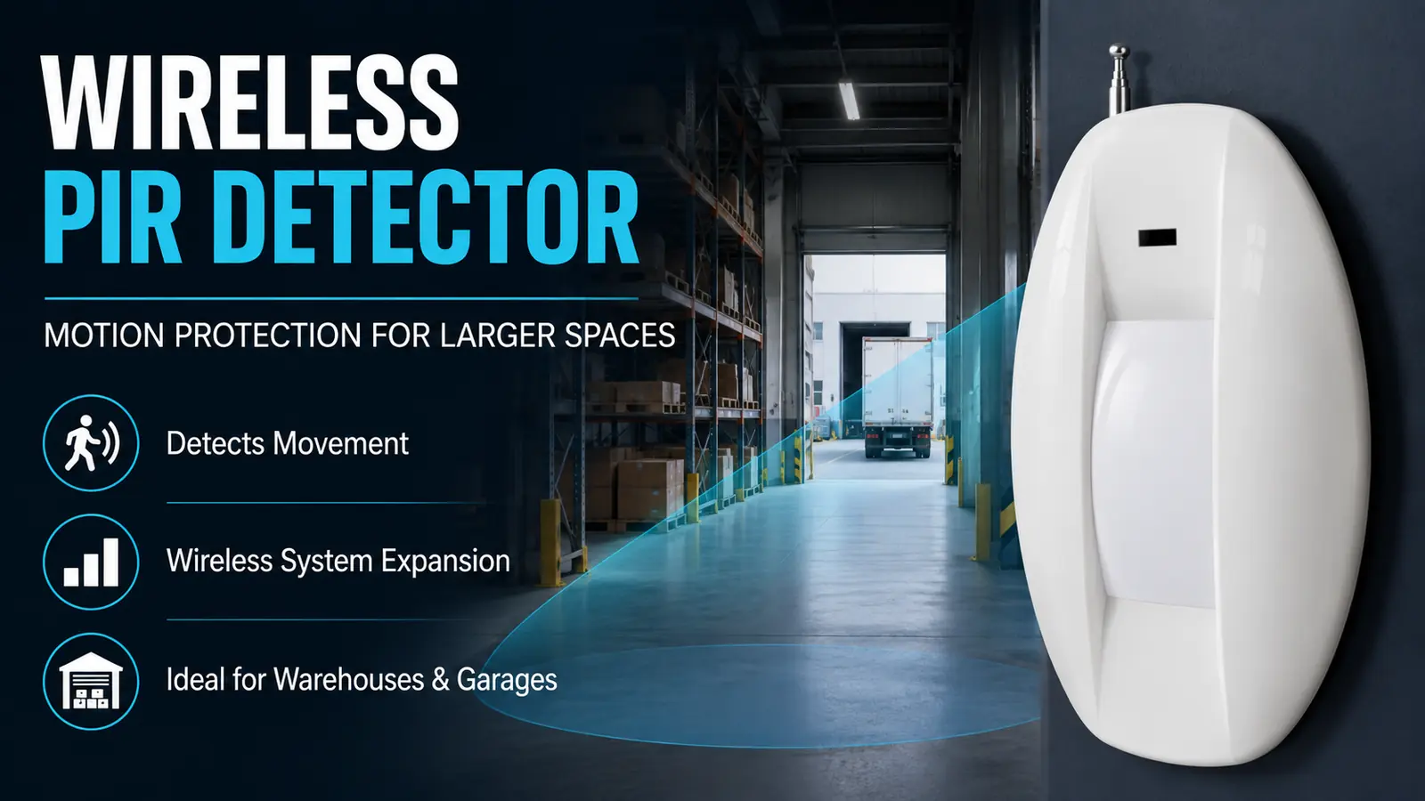 PA-PIR02 Oval Wireless PIR Motion Detector