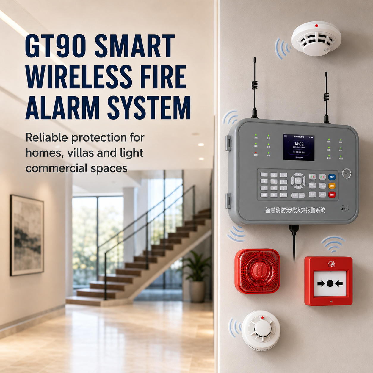 GT90 Smart Wireless Fire Alarm System