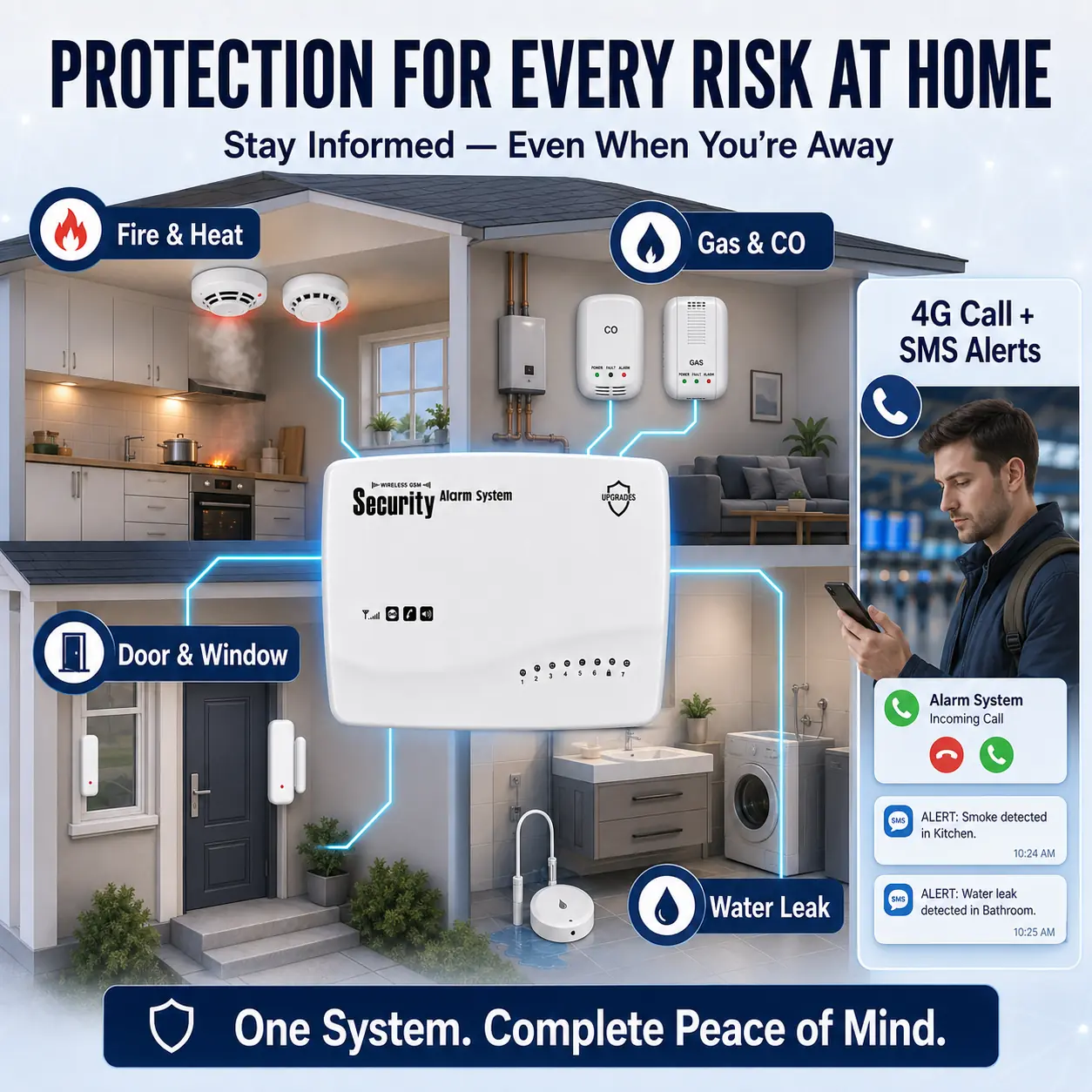 PS-G62 4G Wired Security Alarm Panel product image 4