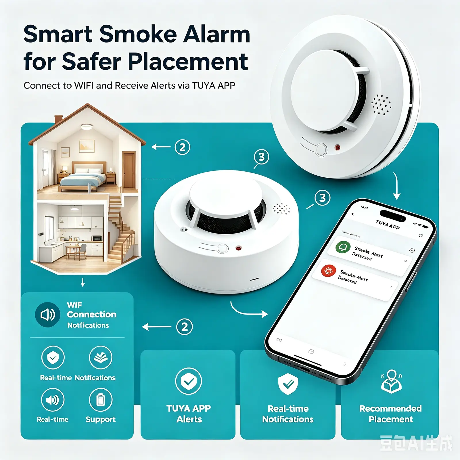 PS-8016WIFI Smoke Detector product image 4